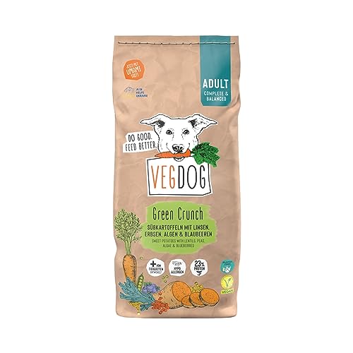 VEGDOG Green Crunch Hunde Trockenfutter, veganes Alleinfuttermittel