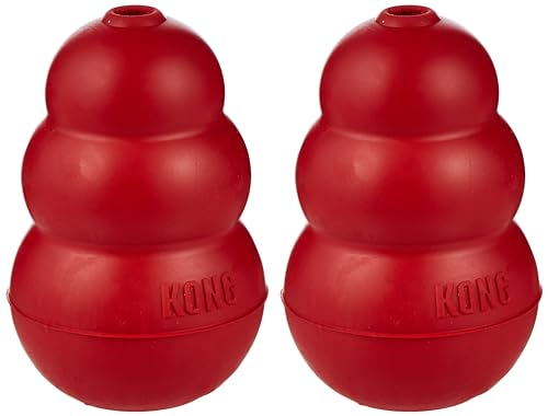 KONG Hundespielzeug, Medium, Rot, 2 Stück