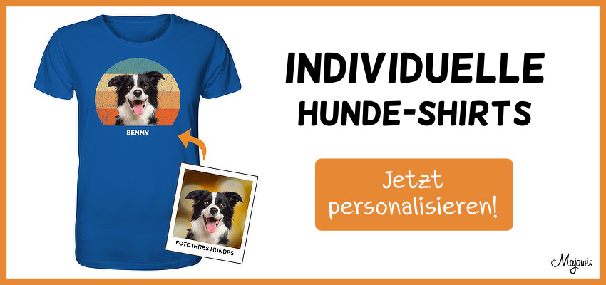 Individuelle T-Shirts mit Hundemotiv